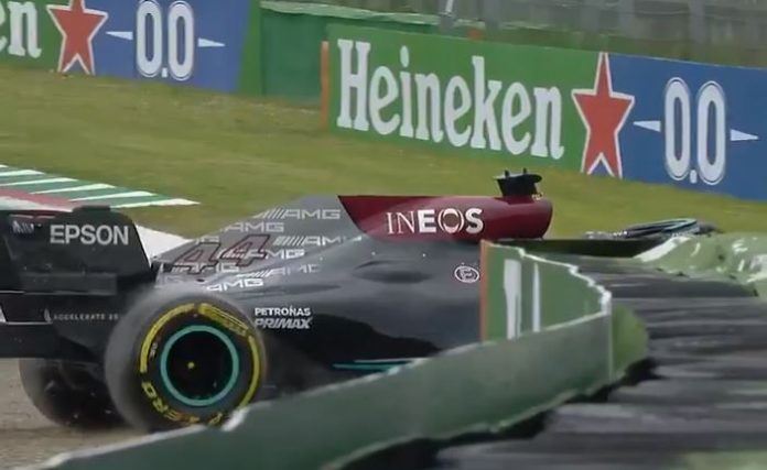 Hamilton F1 Crash imola