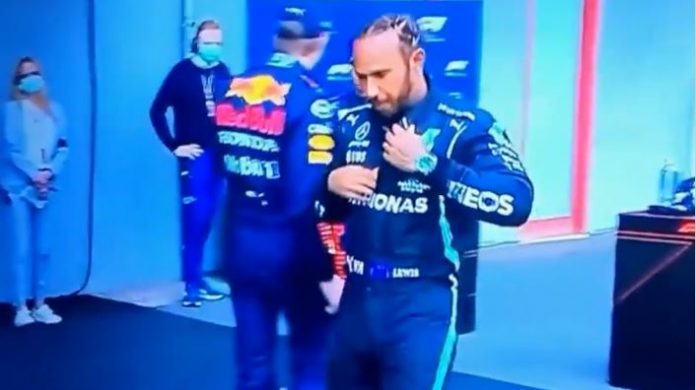 Hamilton Verstappen Touched