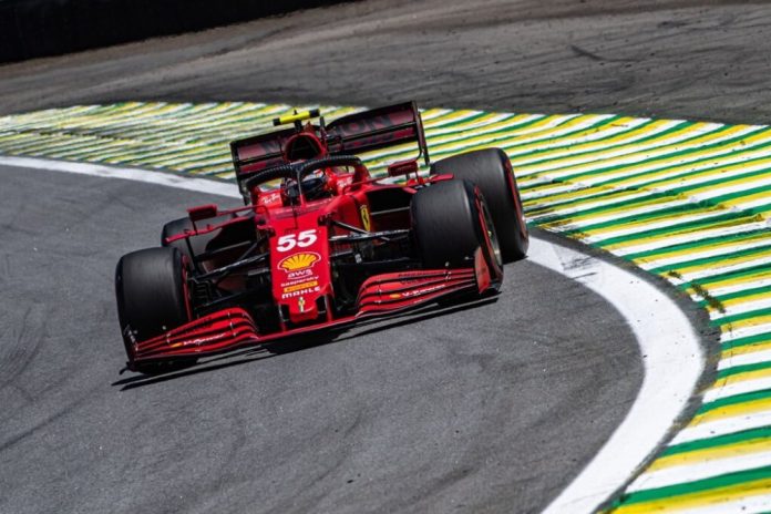 Sainz Interlagos Brazil 2021 Ferrari