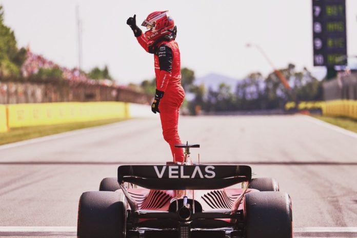 Leclerc Barcelona Ferrari