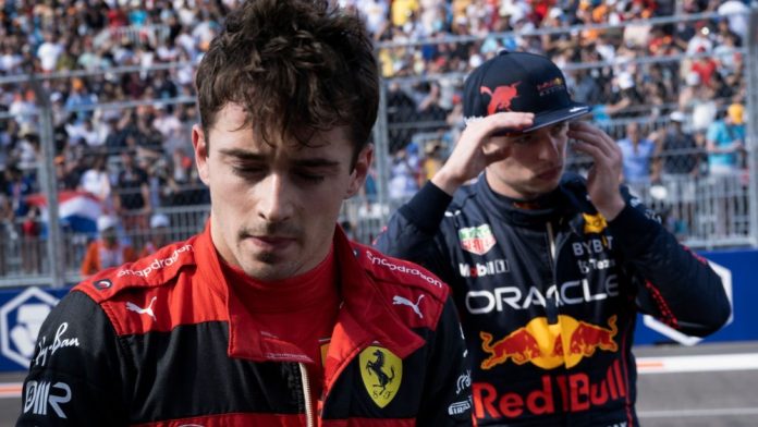 Leclerc Max Verstappen Ferrari Red Bull Miami